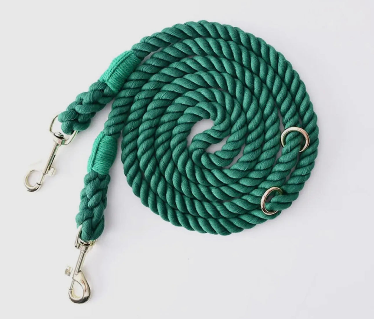 Hands free 7.5’ Cotton Rope Dog Leash