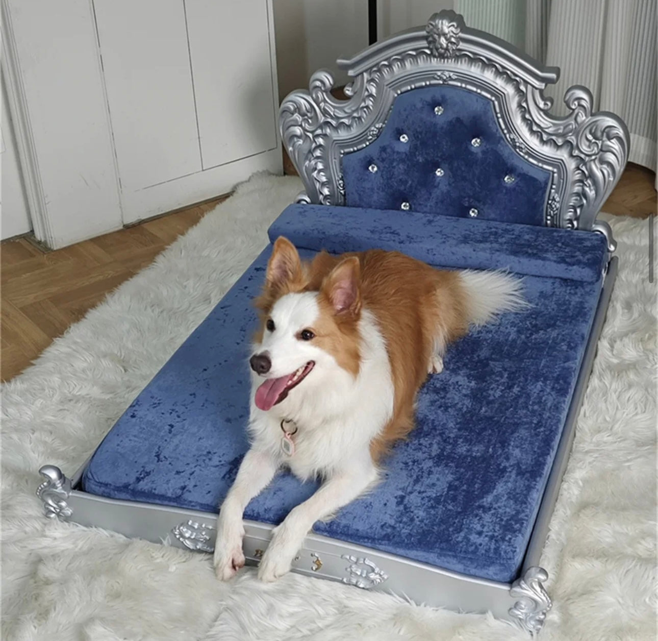 Glam Velvet Diamond Pet Bed