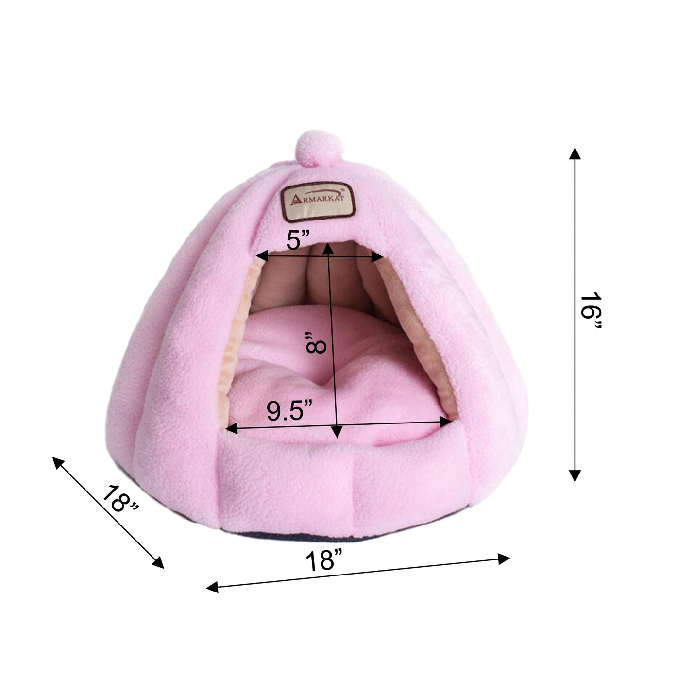 Pink Plush Gumdrop Pet Bed