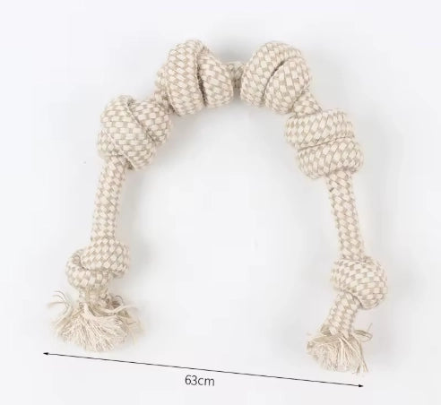 All Natural Hemp & Cotton Rope Dog Toys - Set of 9