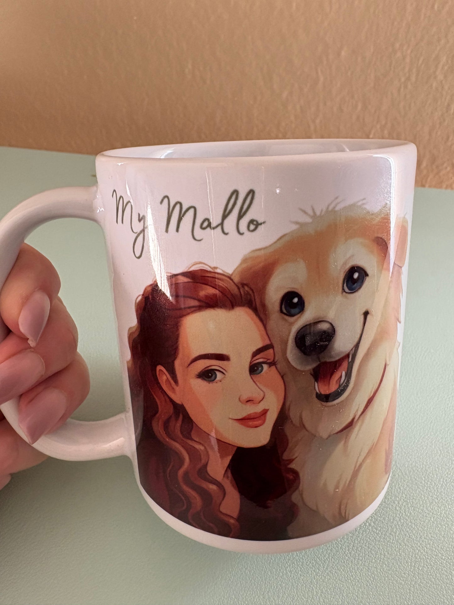 Personalized Pet Cartoon Mug with Your Own Photos