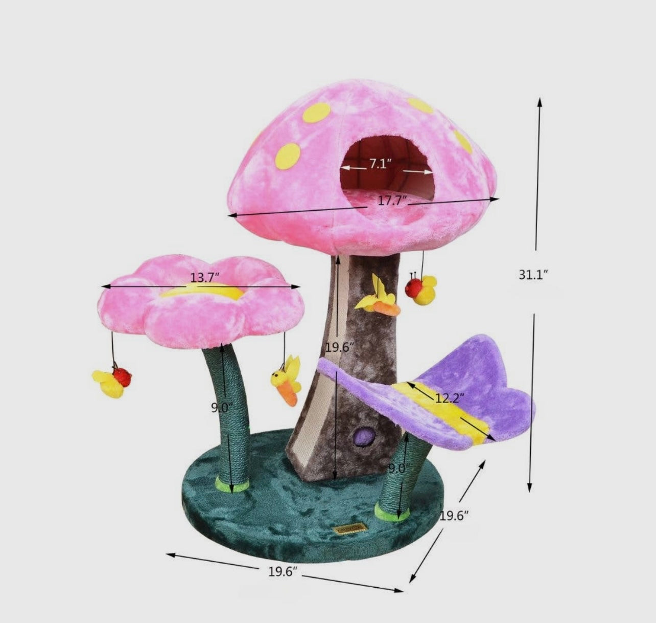 Mushroom Flower Perch Cat Tree