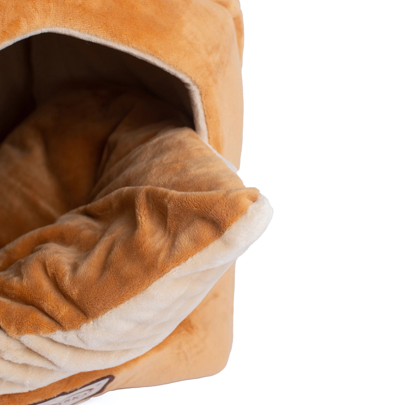 Velvet Beige Cat Indoor House