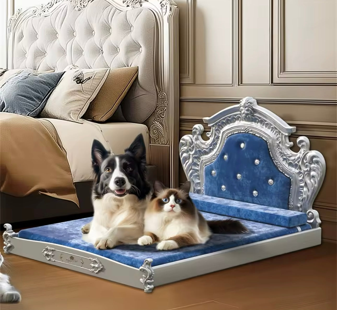 Glam Velvet Diamond Pet Bed