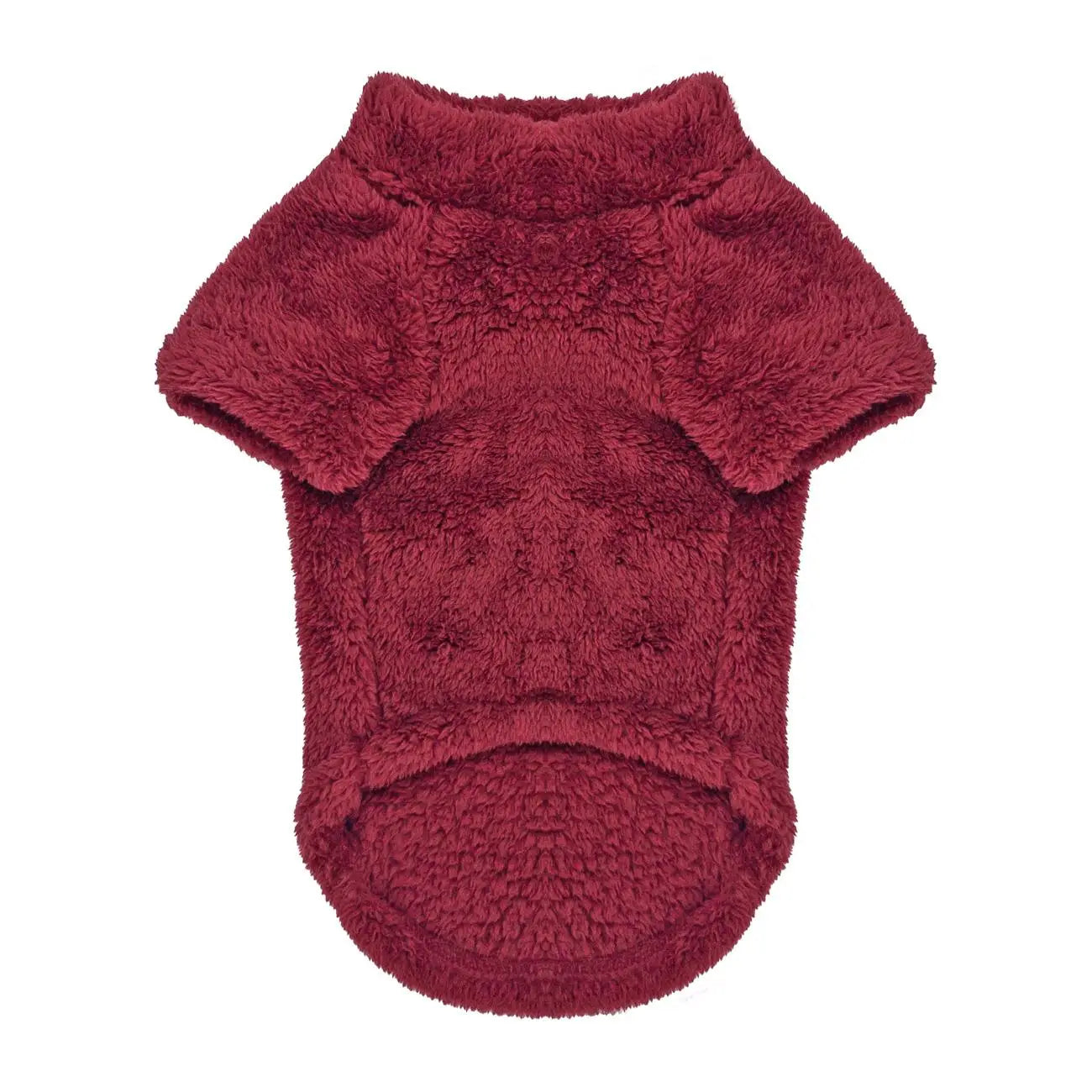 Burgundy Soft Plush Dog Pullover