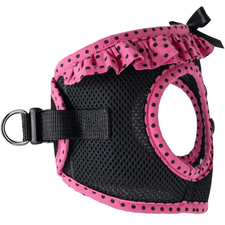 Polka Dot Ruffle Mesh Harness