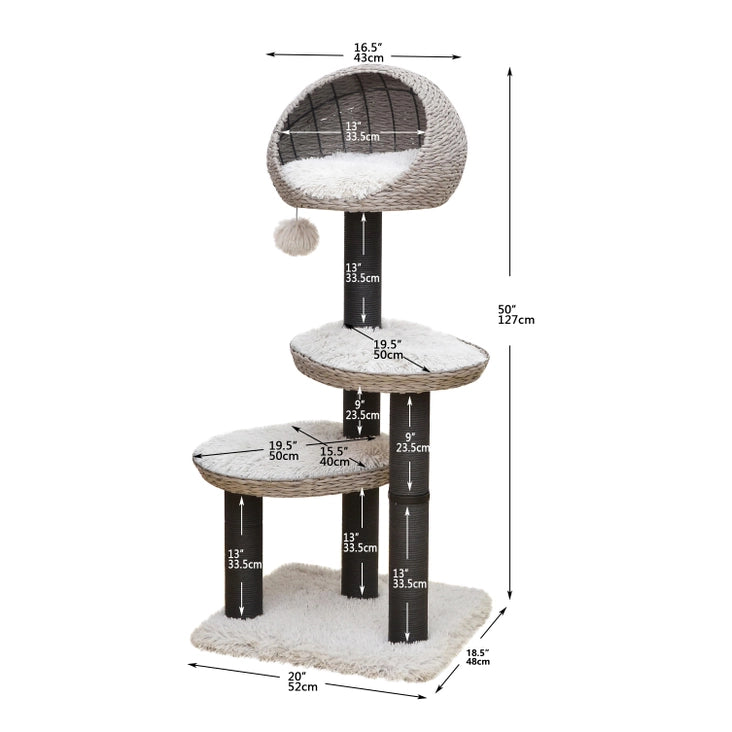 Handwoven Natural Aesthetic Large Cat Tree