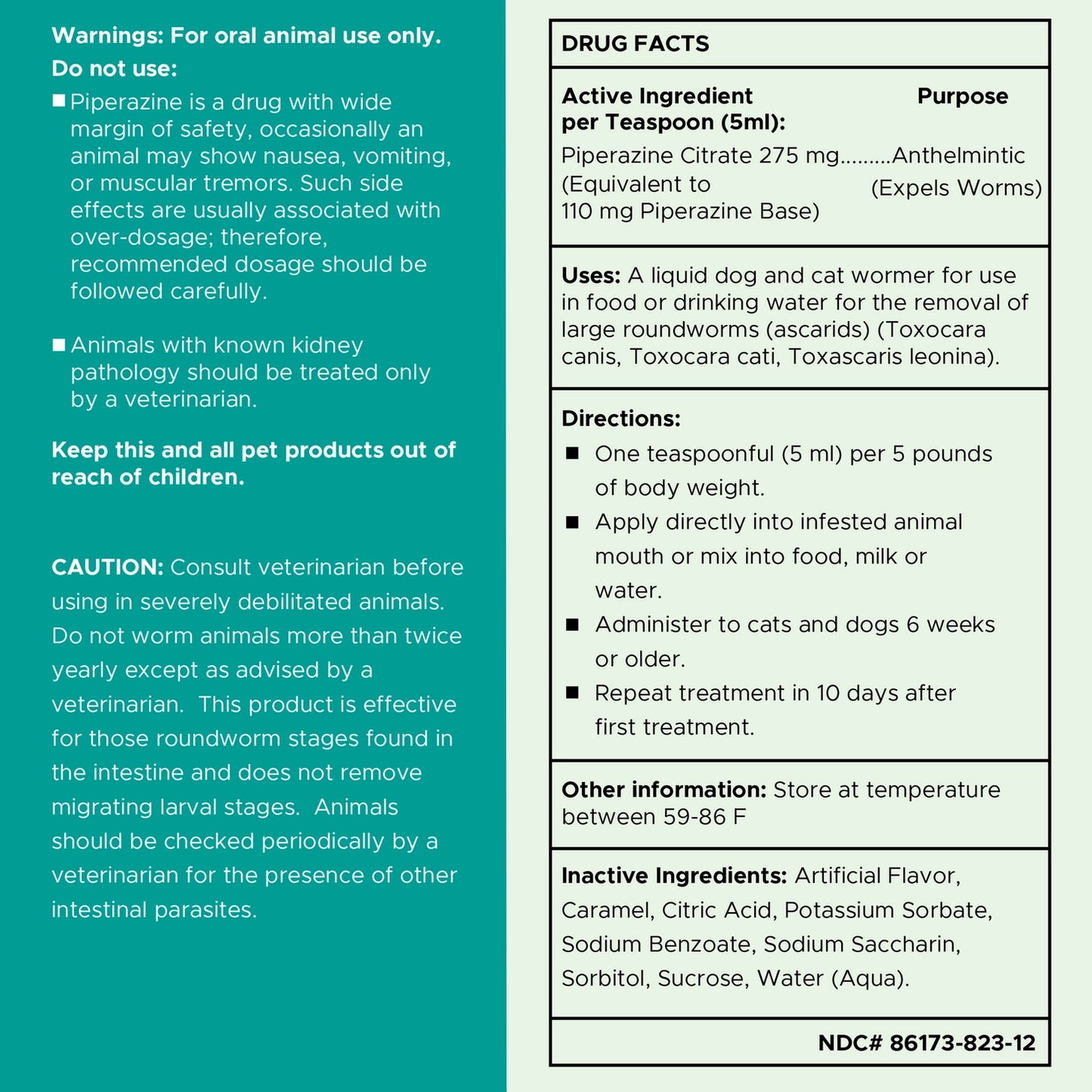 Stop the Worms Dewormer Liquid For Dogs and Cats