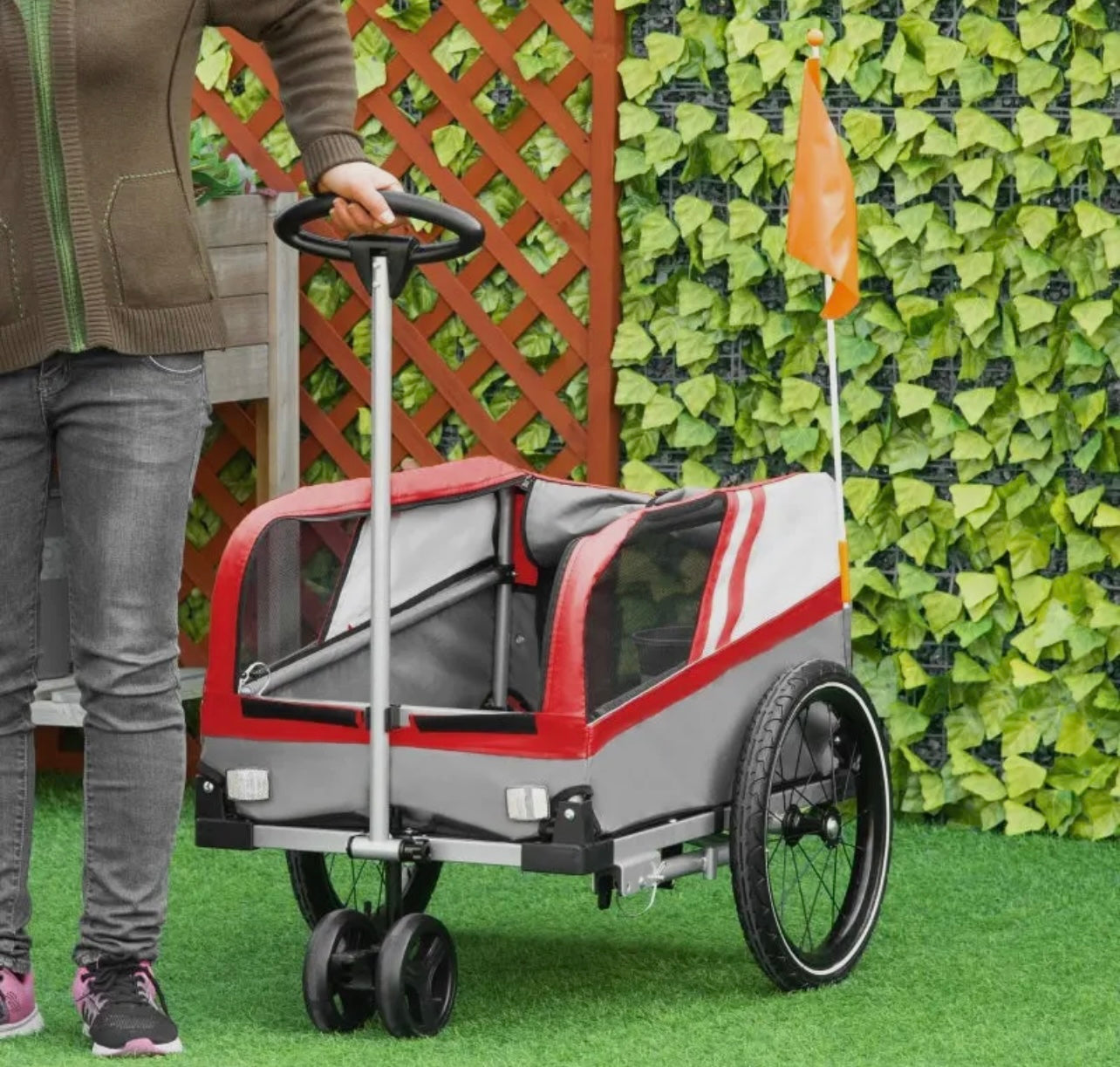 Pet Bike Trailer 2 in 1 Travel Stroller