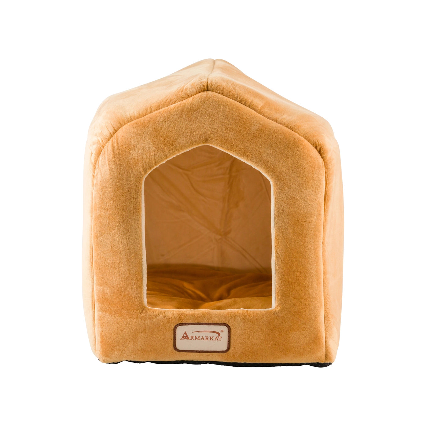 Velvet Beige Cat Indoor House