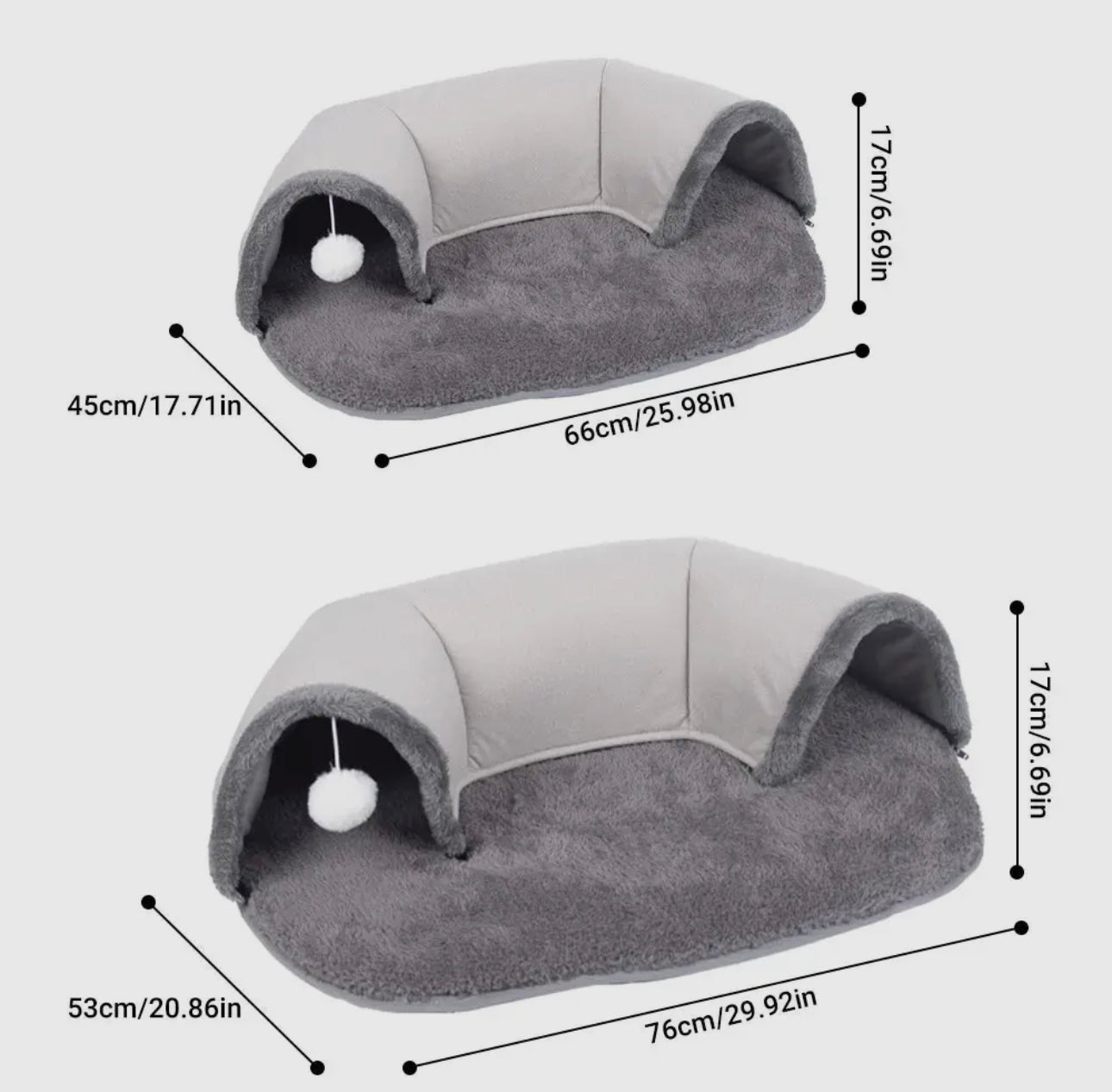 Oval Shaped Cat Interactive Play Tunnel