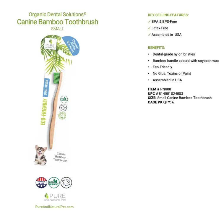 Bamboo Toothbrush For Small Dogs - Organic Dental Solutions®