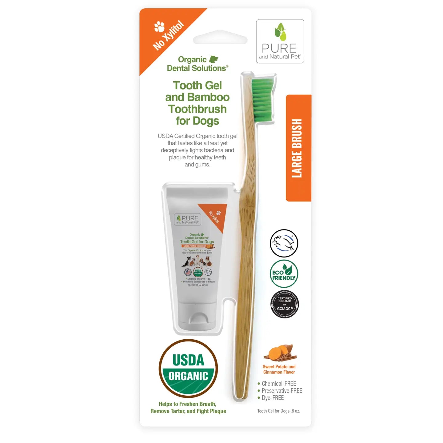 Tooth Gel and Bamboo Toothbrush For Large Dogs
 - Organic Dental Solutions®
