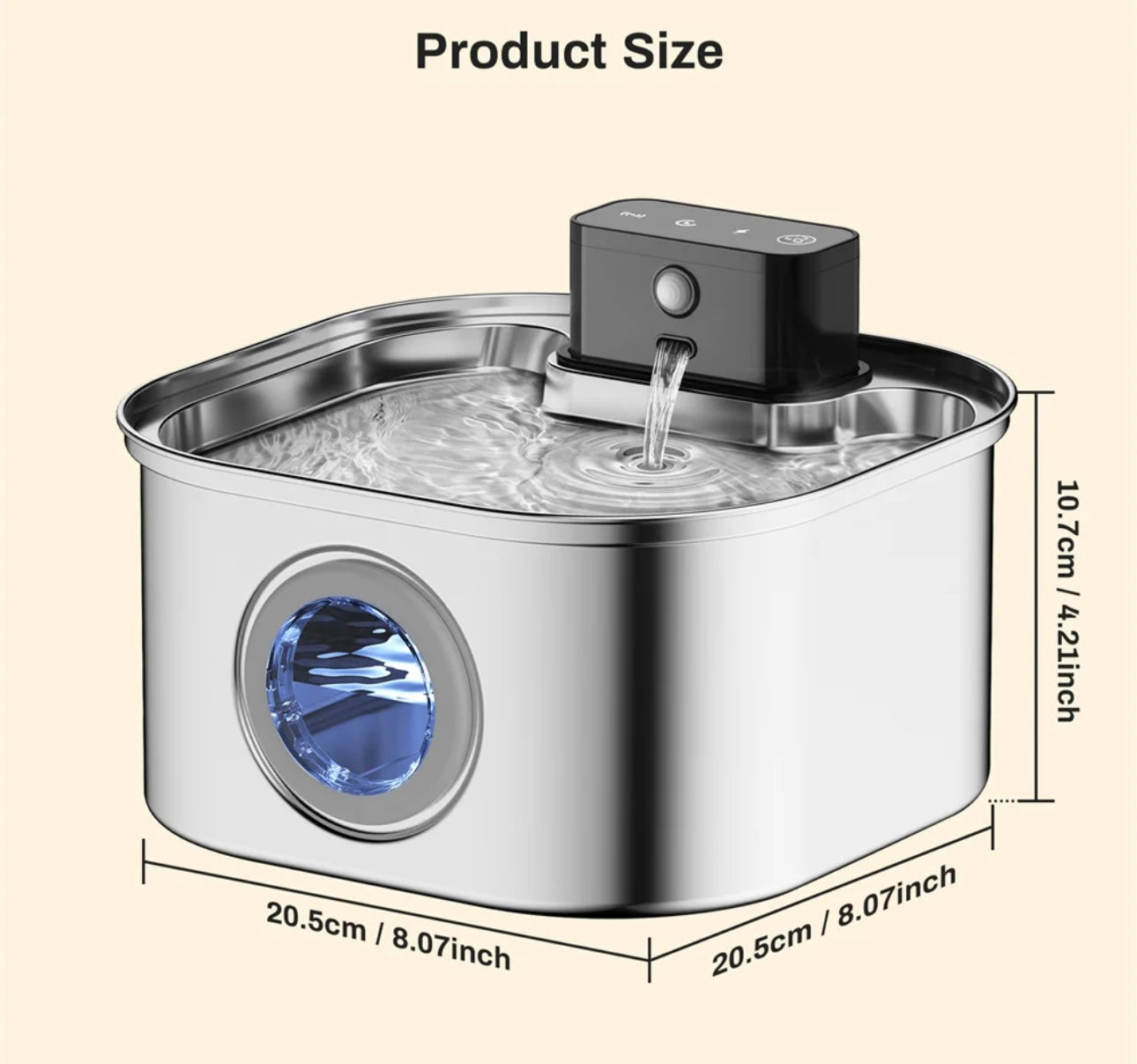 Wireless 3 Layer Filtration Ultra Quiet Drinking Fountain