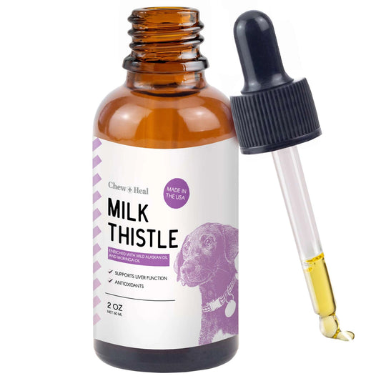 Milk Thistle Tincture with Moringa & Salmon Oil For Dogs