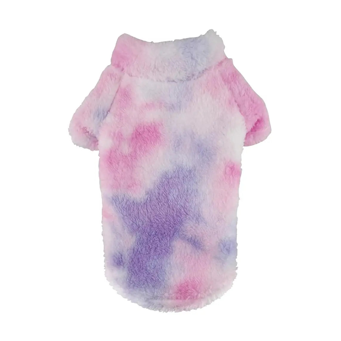 Tie Dye Pink & Purple Soft Plush Dog Pullover