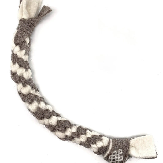Endless Knot Braided Rope Natural Wool Dog Toy