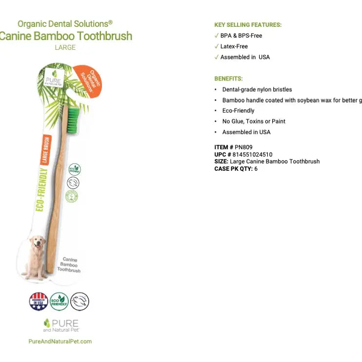 Bamboo Toothbrush For Large Dogs - Organic Dental Solutions®