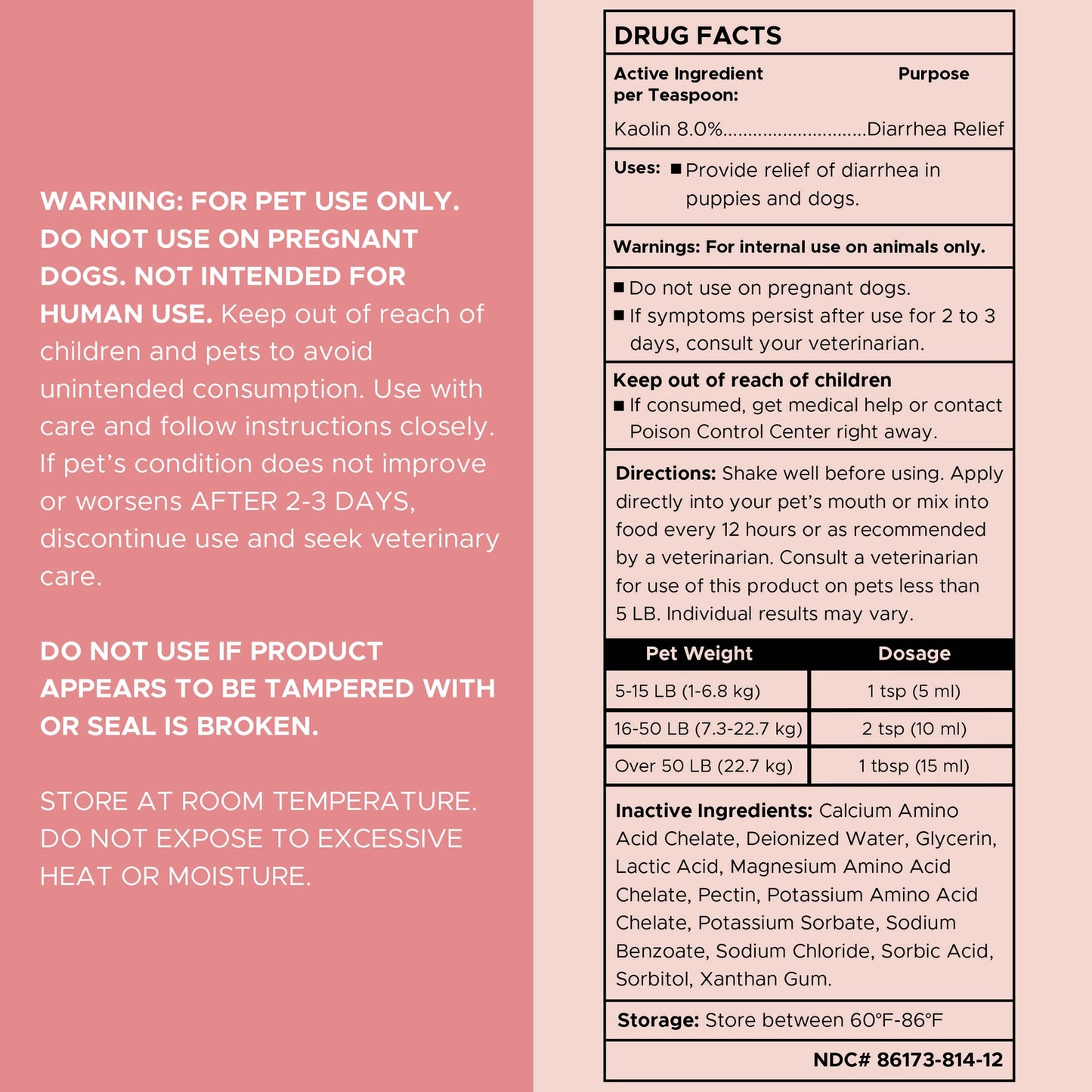Stop the Diarrhea Anti Diarrhea For Dogs
