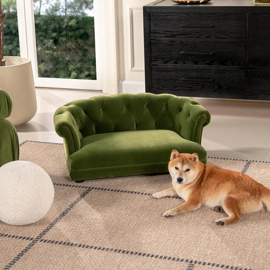 Kiki 36.5" Chesterfield Medium Size Pet Sofa Bed