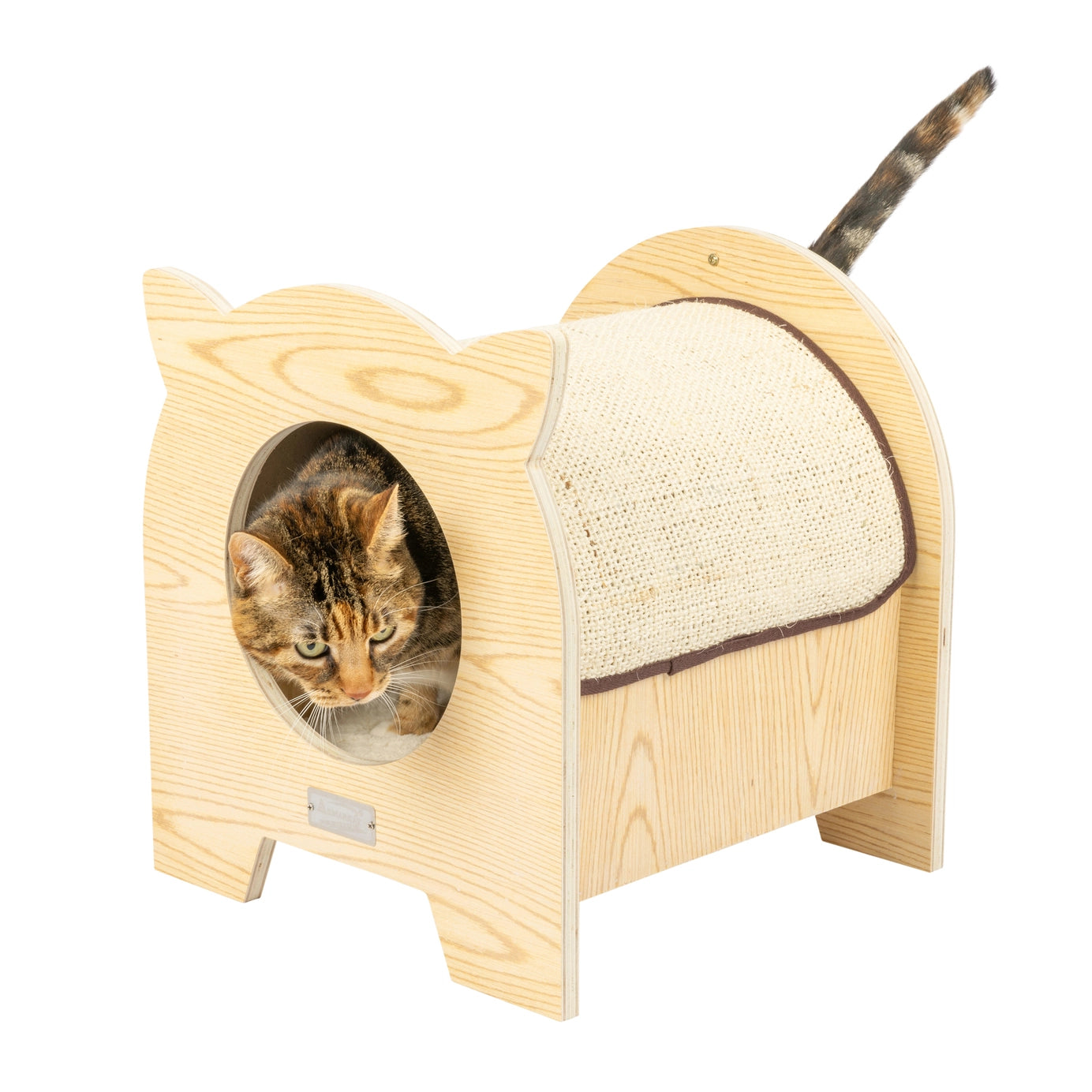 Wooden Cat Scratcher Hideaway Bed