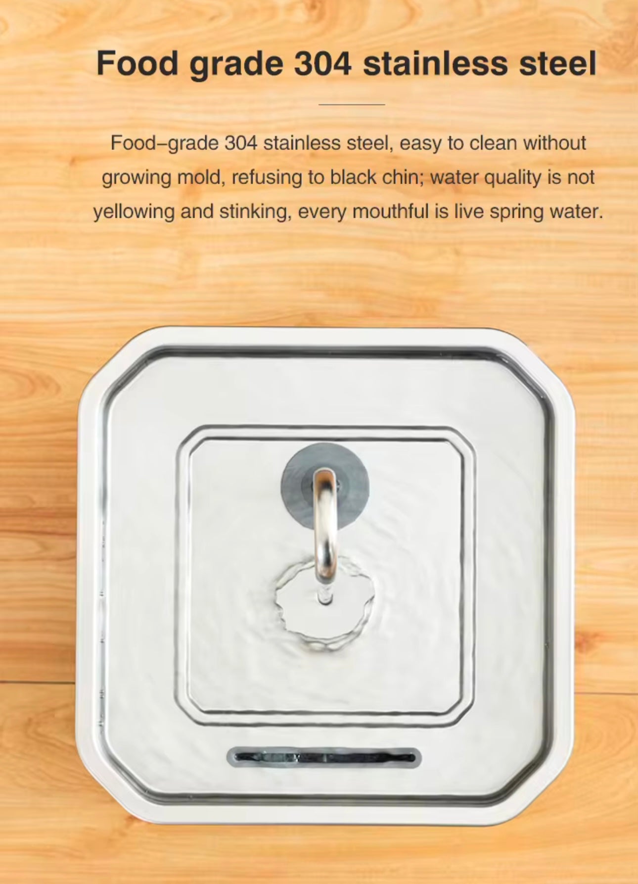 Smart Pet Stainless Steel Drinking Fountain with App