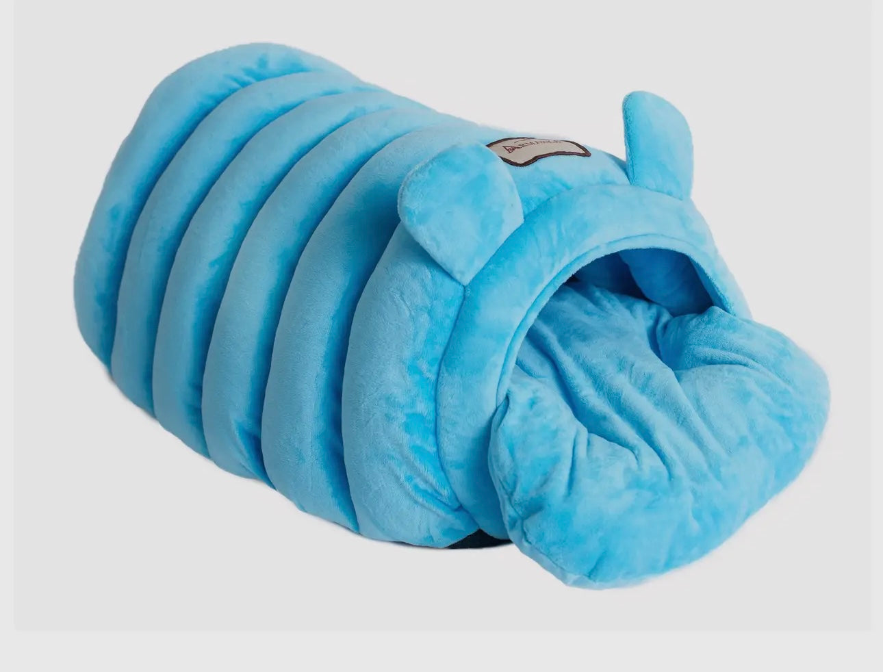 Fun Blue Worm Sleeping Tunnel Cat Dog Bed