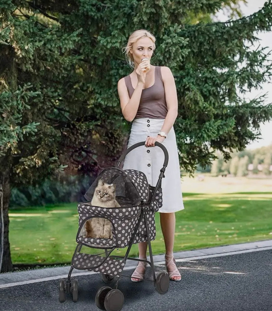 Polka Dot Pet Stroller