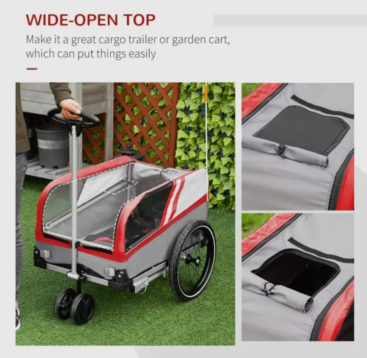 Pet Bike Trailer 2 in 1 Travel Stroller