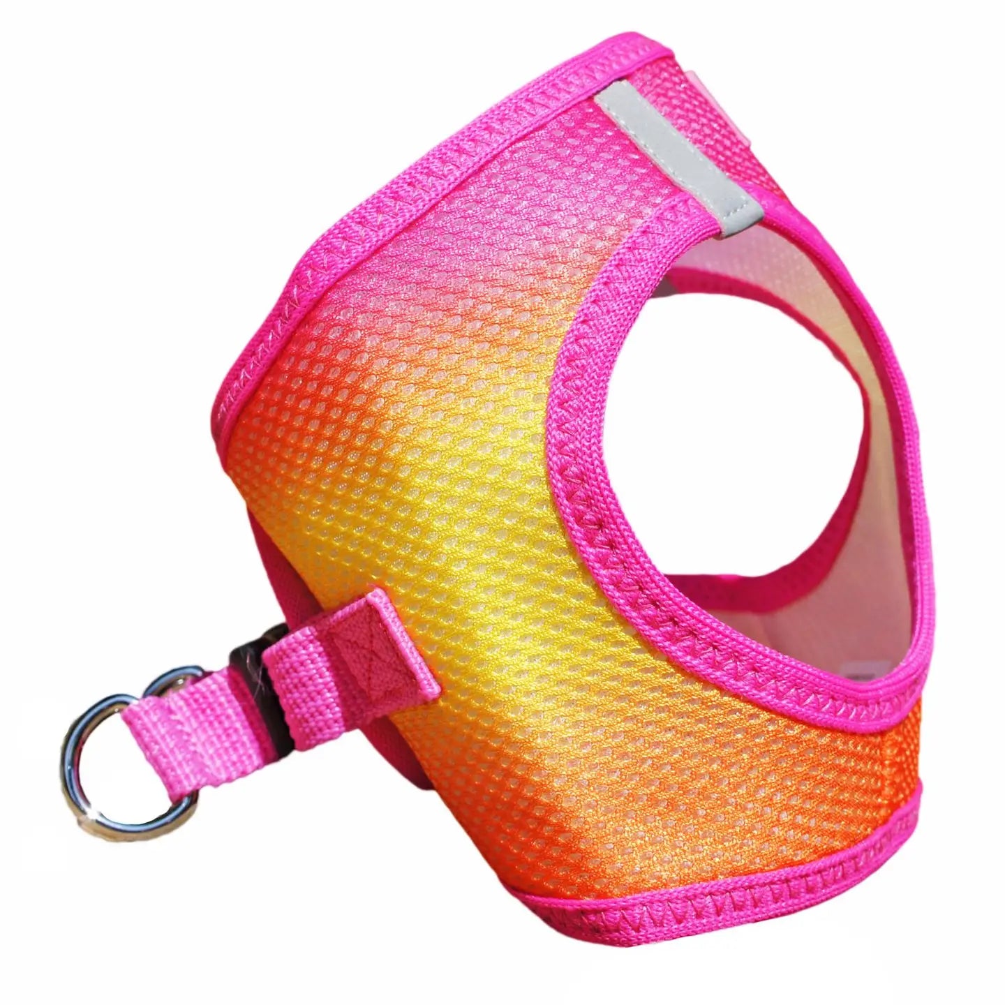 American River Rasberry, Yellow & Orange Ombré Step In Dog Harness
