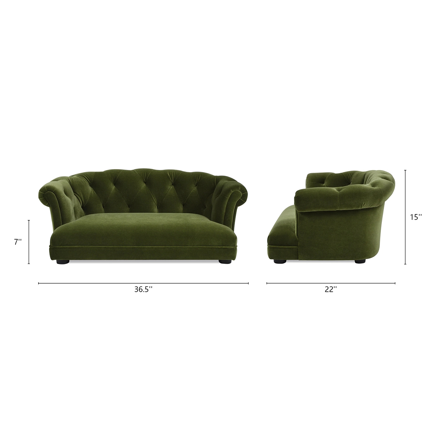 Kiki 36.5" Chesterfield Medium Size Pet Sofa Bed