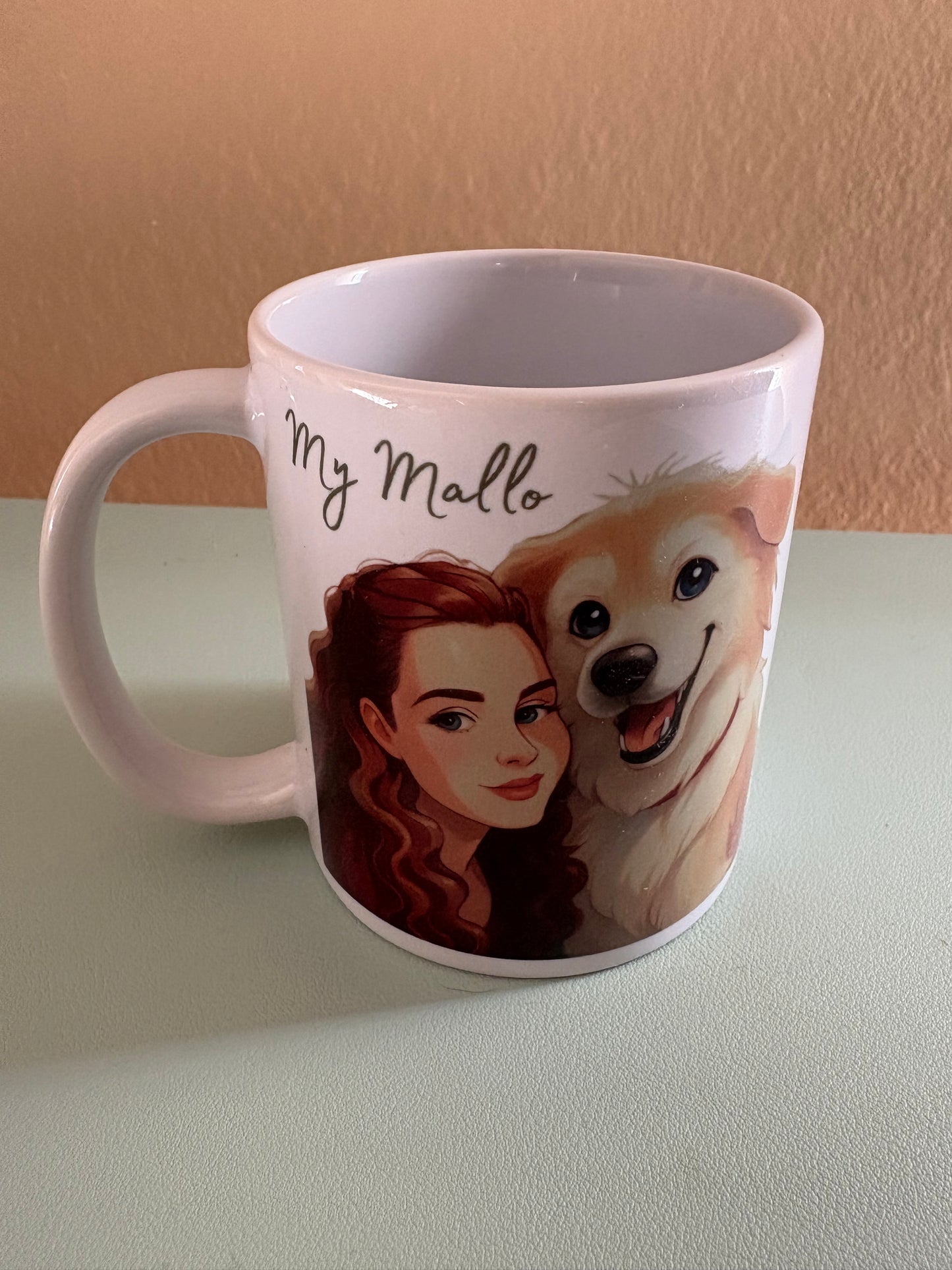 Personalized Pet Cartoon Mug with Your Own Photos