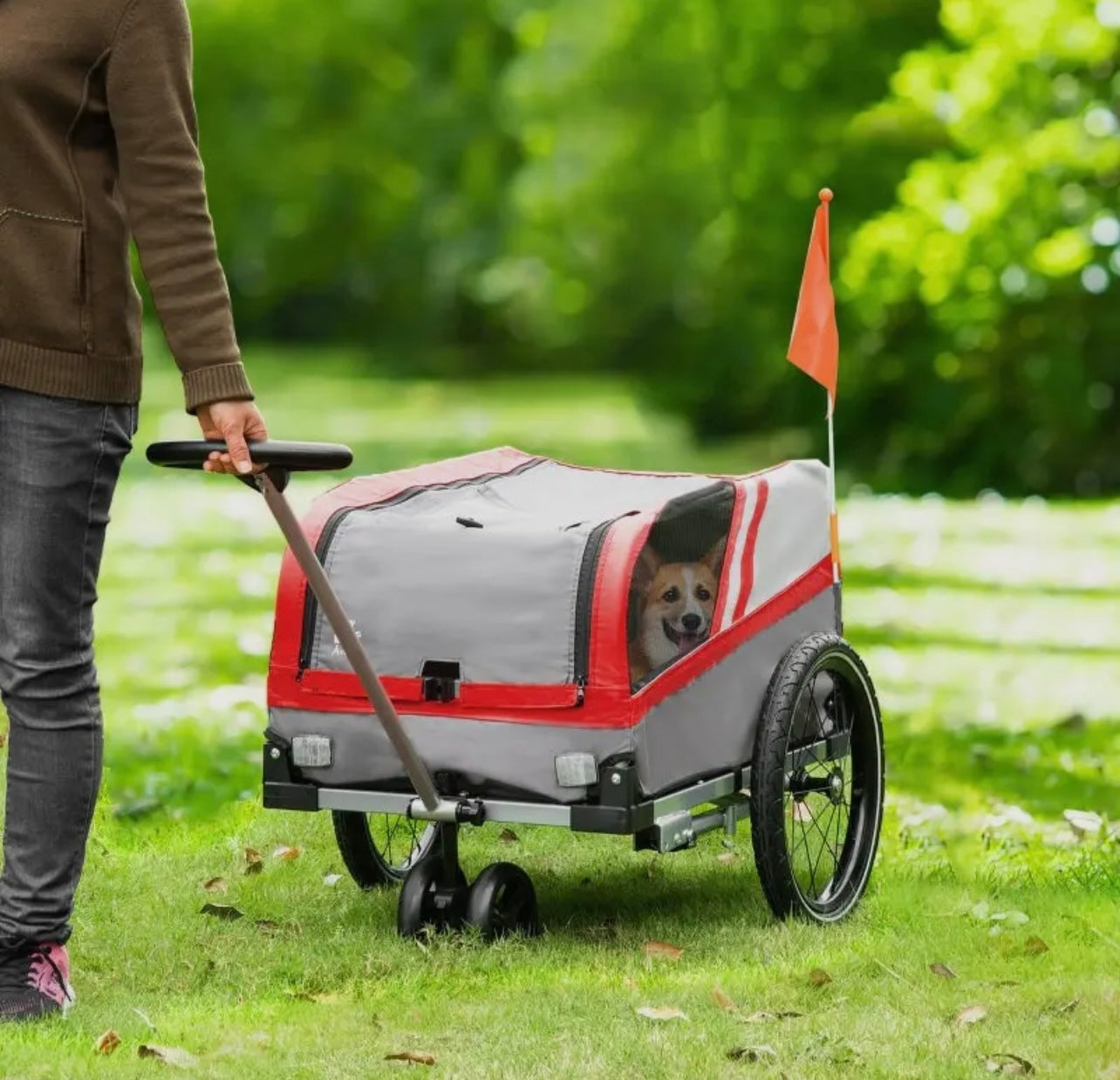 Pet Bike Trailer 2 in 1 Travel Stroller