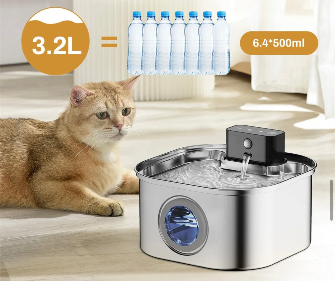 Wireless 3 Layer Filtration Ultra Quiet Drinking Fountain