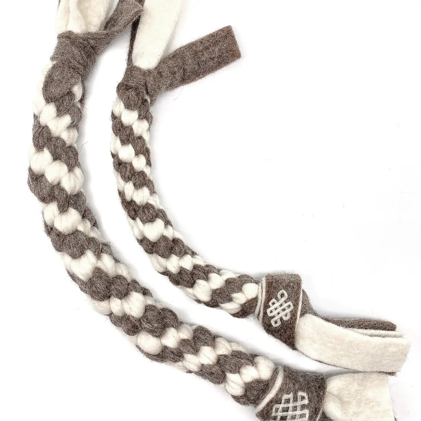 Endless Knot Braided Rope Natural Wool Dog Toy