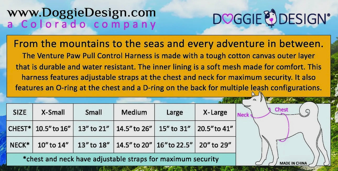 Sage Green Venture Paw Dog Harness