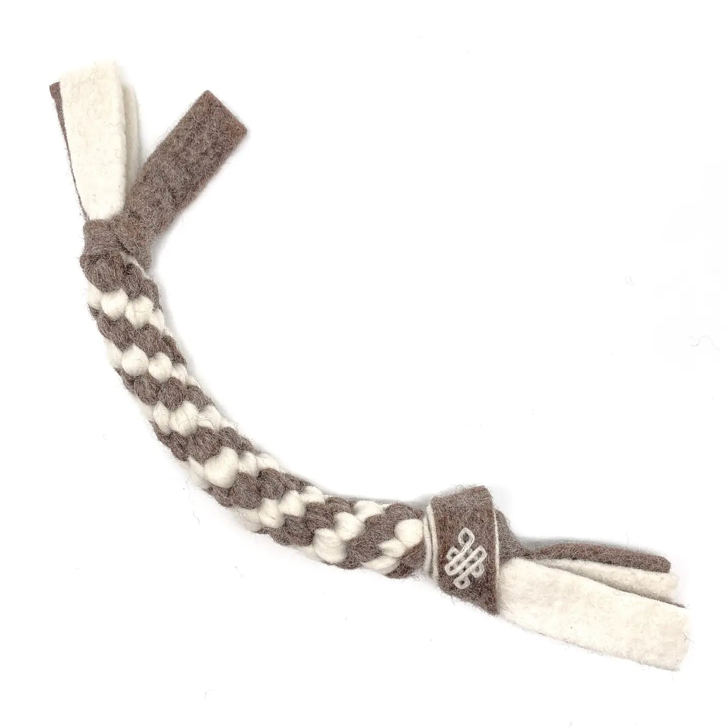 Endless Knot Braided Rope Natural Wool Dog Toy
