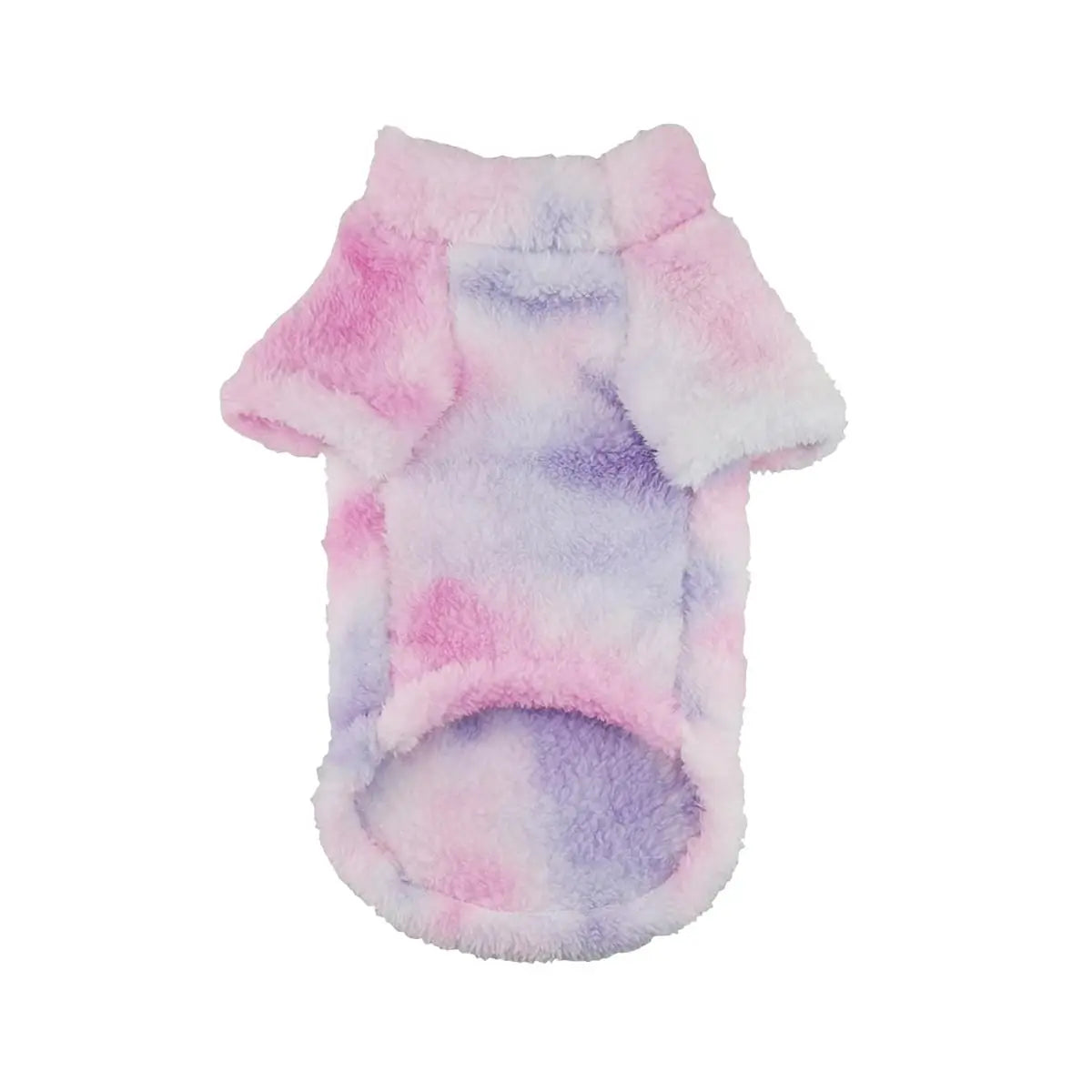 Tie Dye Pink & Purple Soft Plush Dog Pullover