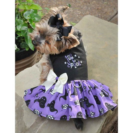 Halloween Dog Harness Dress - Too Cute To Spook