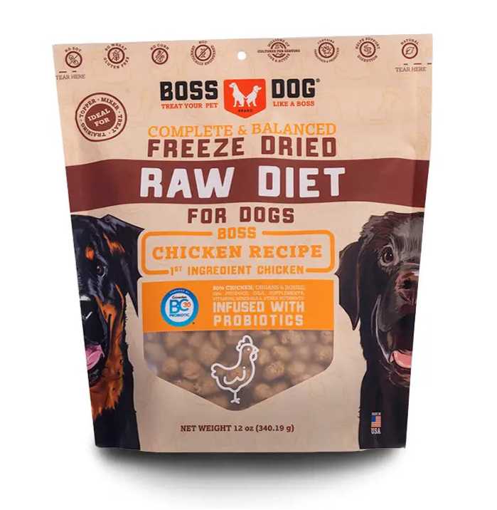 Boss Dog Freeze Dried Raw Diet - Chicken (12 oz)