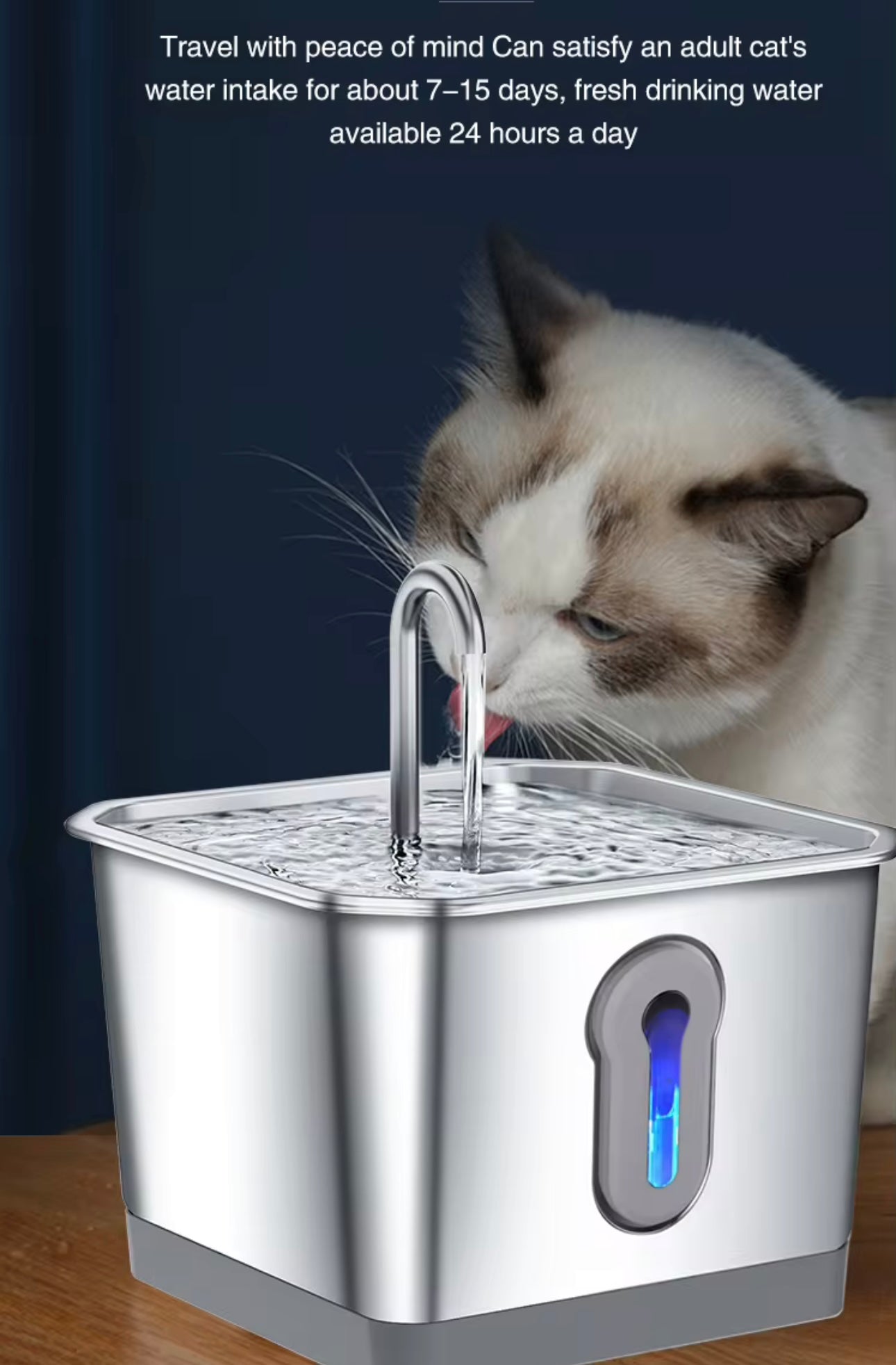 Smart Pet Stainless Steel Drinking Fountain with App