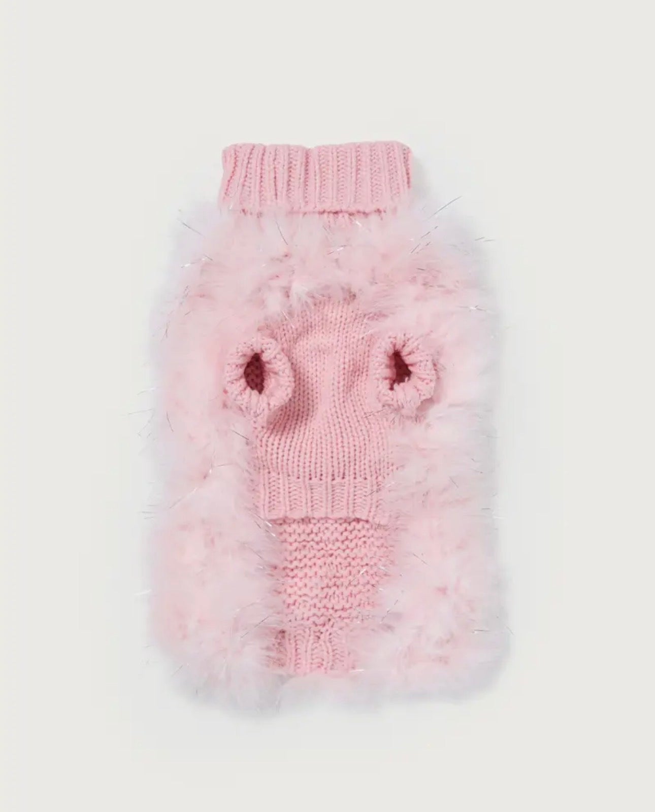Glitz Fluffy Feather Pet Sweater - Christian Cowan x Maxbone