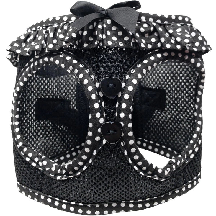 Polka Dot Ruffle Mesh Harness