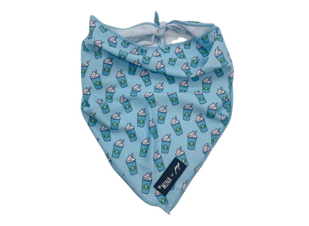 Blue Pupshake Cooling Bandana