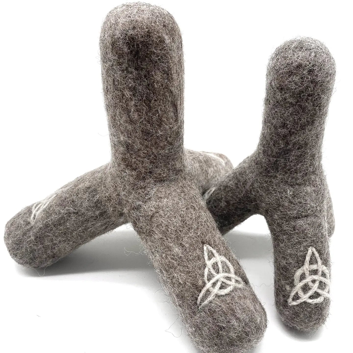 Triquetra Stick - Handmade All-Natural Wool Dog Toy