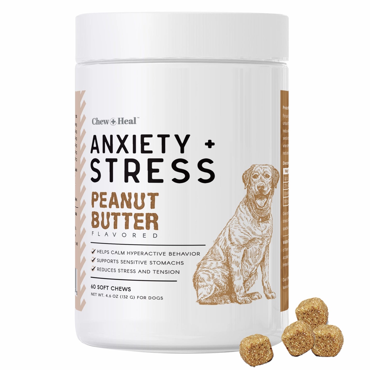 Anxiety + Stress Peanut Butter Dog Treats