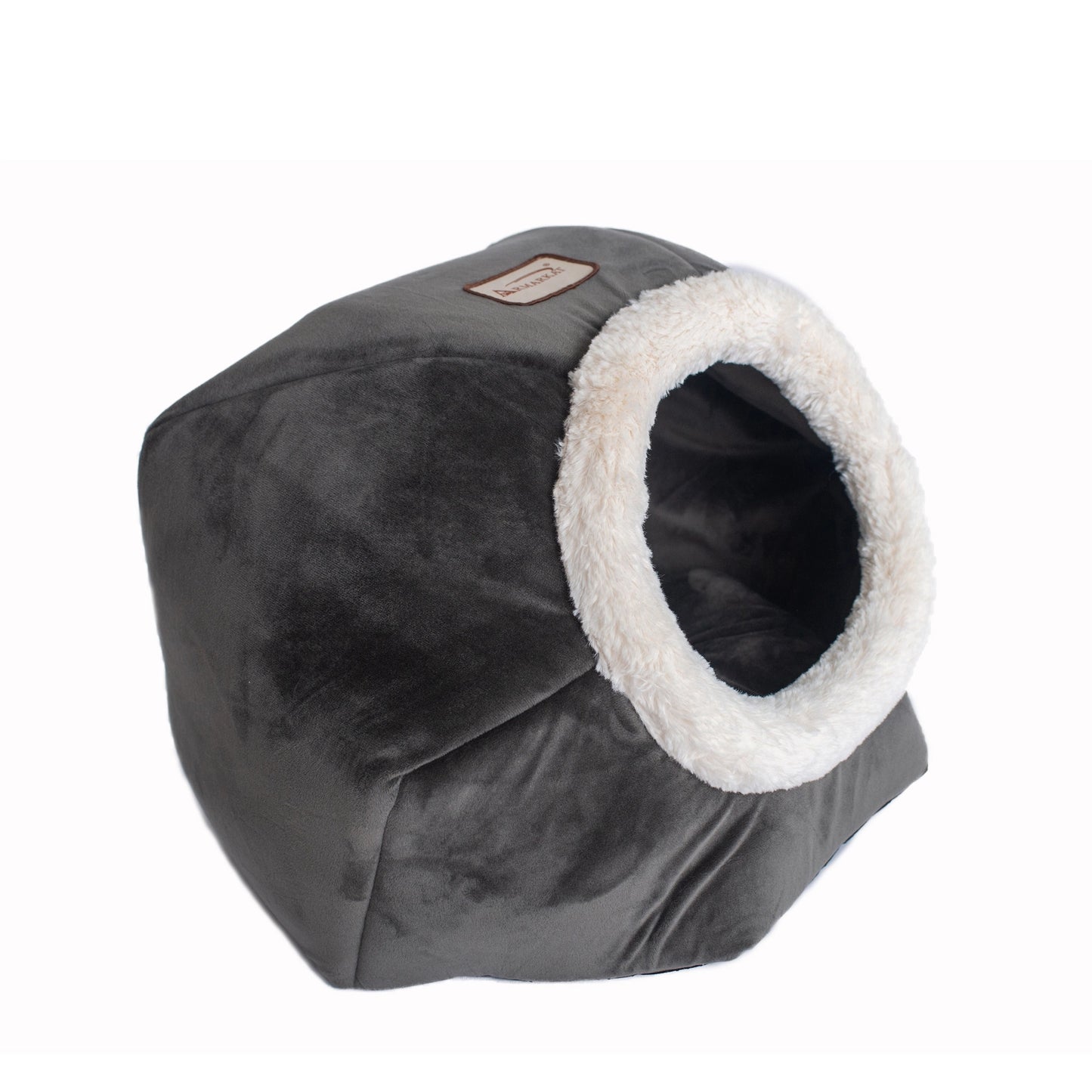 Velvet Warm Cat Cave Hideout Bed