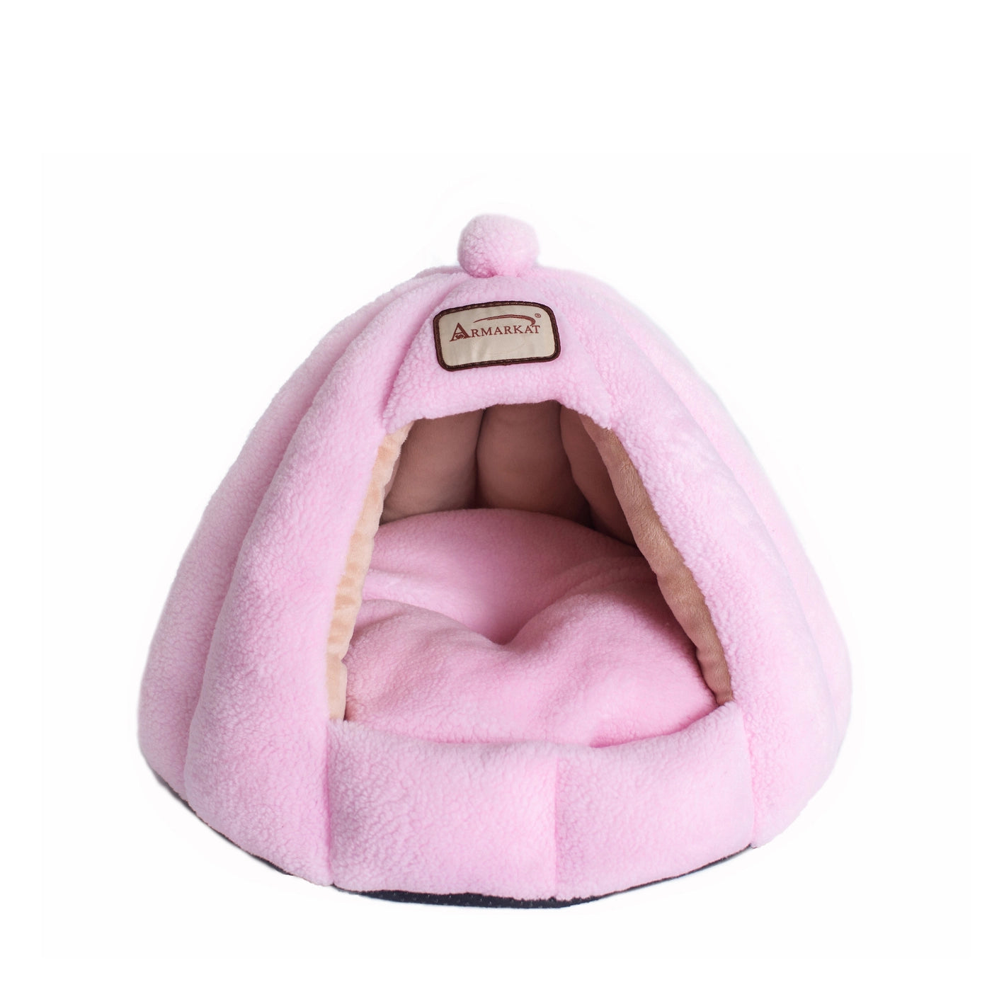 Pink Plush Gumdrop Pet Bed