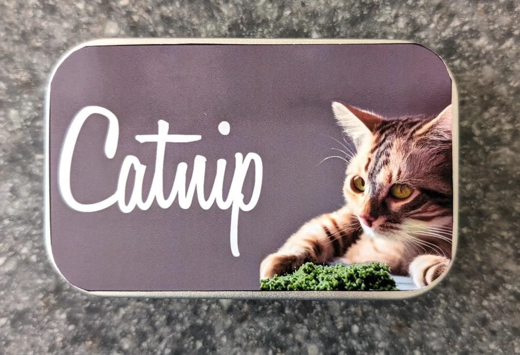 Cats Catnip Tin with 1/3rd oz of Fresh Catnip