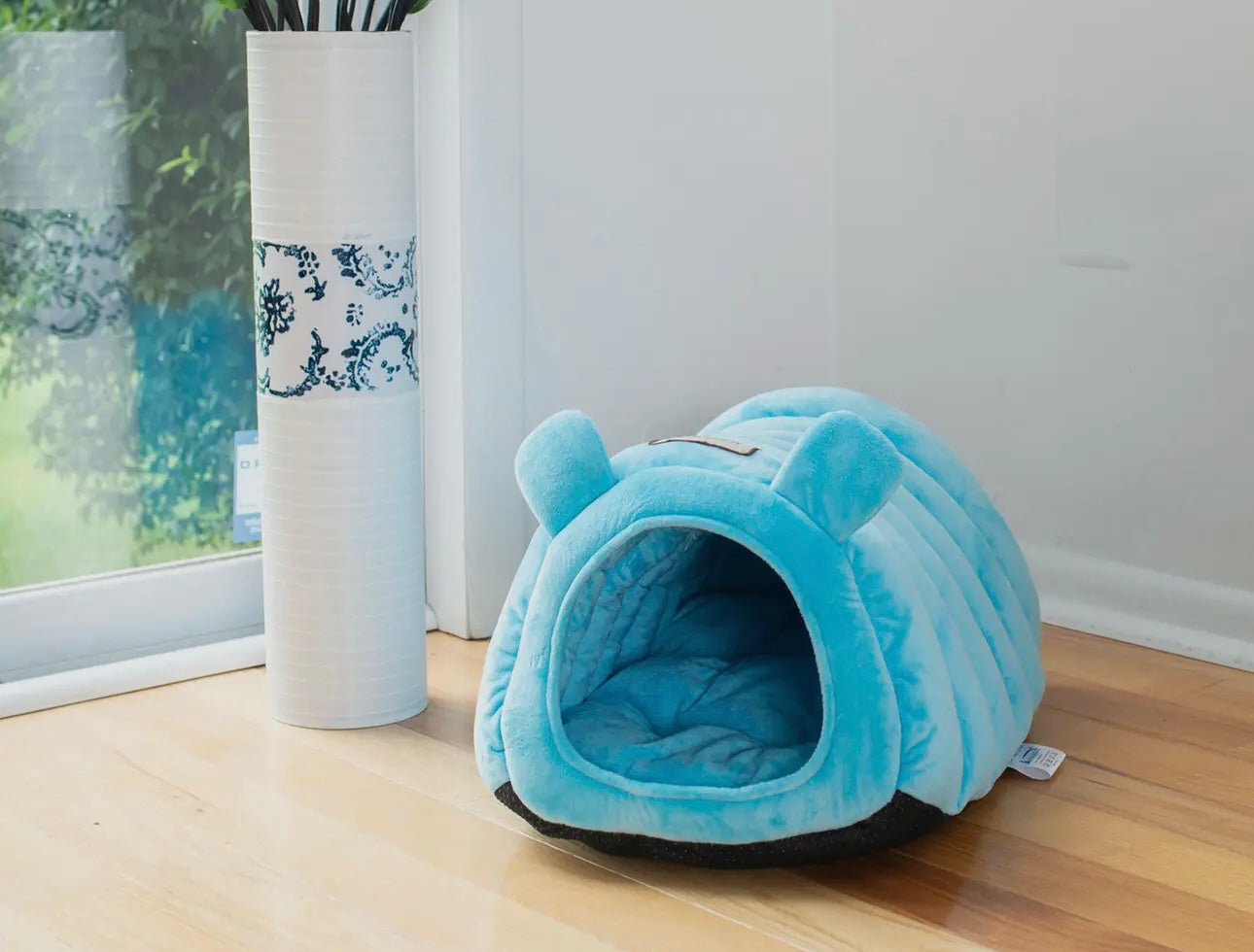 Fun Blue Worm Sleeping Tunnel Cat Dog Bed